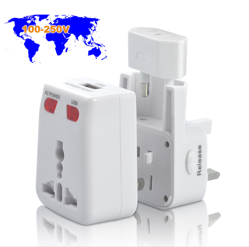 World Travel Adapter with USB Charging Port OA1303